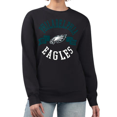 Philadelphia Eagles G-III 4Her by Carl Banks Women's Large Team Graphic Fleece Pullover Sweatshirt - Black outlet