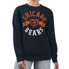 Chicago Bears G-III 4Her by Carl Banks Women's Large Team Graphic Fleece Pullover Sweatshirt - Navy online