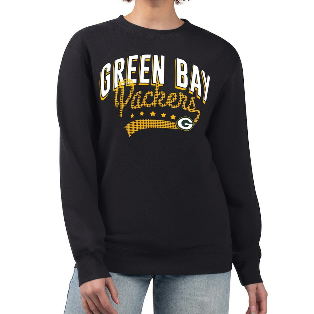 Green Bay Packers G-III 4Her by Carl Banks Women's Filigree Logo Graphic Fleece Pullover Sweatshirt - Black online