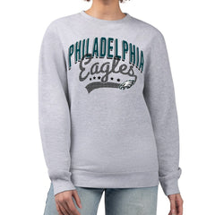 Philadelphia Eagles G-III 4Her by Carl Banks Women's Filigree Logo Graphic Fleece Pullover Sweatshirt - Heather Gray on sale