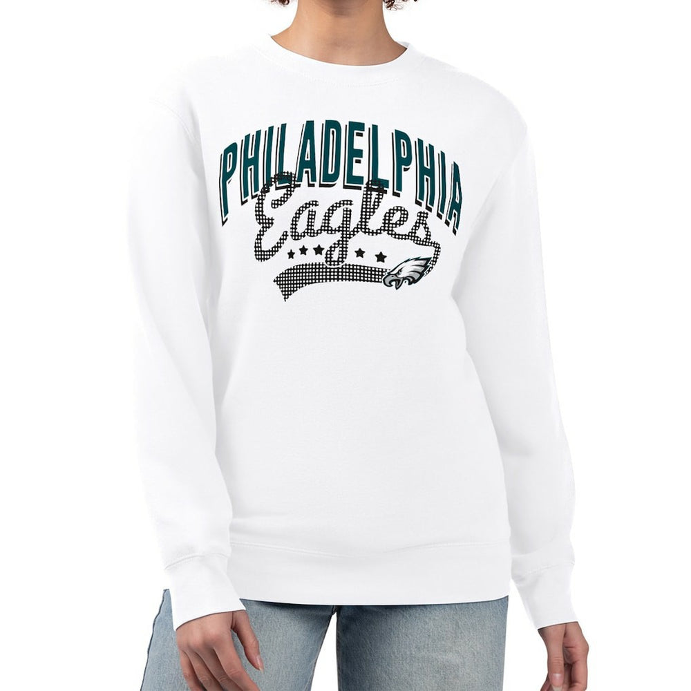 Philadelphia Eagles G-III 4Her by Carl Banks Women's Filigree Logo Graphic Fleece Pullover Sweatshirt - White online