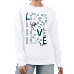 Philadelphia Eagles G-III 4Her by Carl Banks Women's Lots of Love Graphic Fleece Pullover Sweatshirt - White outlet