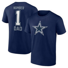 Dallas Cowboys Father's Day #1 Dad T-Shirt - Navy for sale