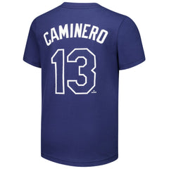Junior Caminero Tampa Bay Rays Youth Name & Number T-Shirt Navy