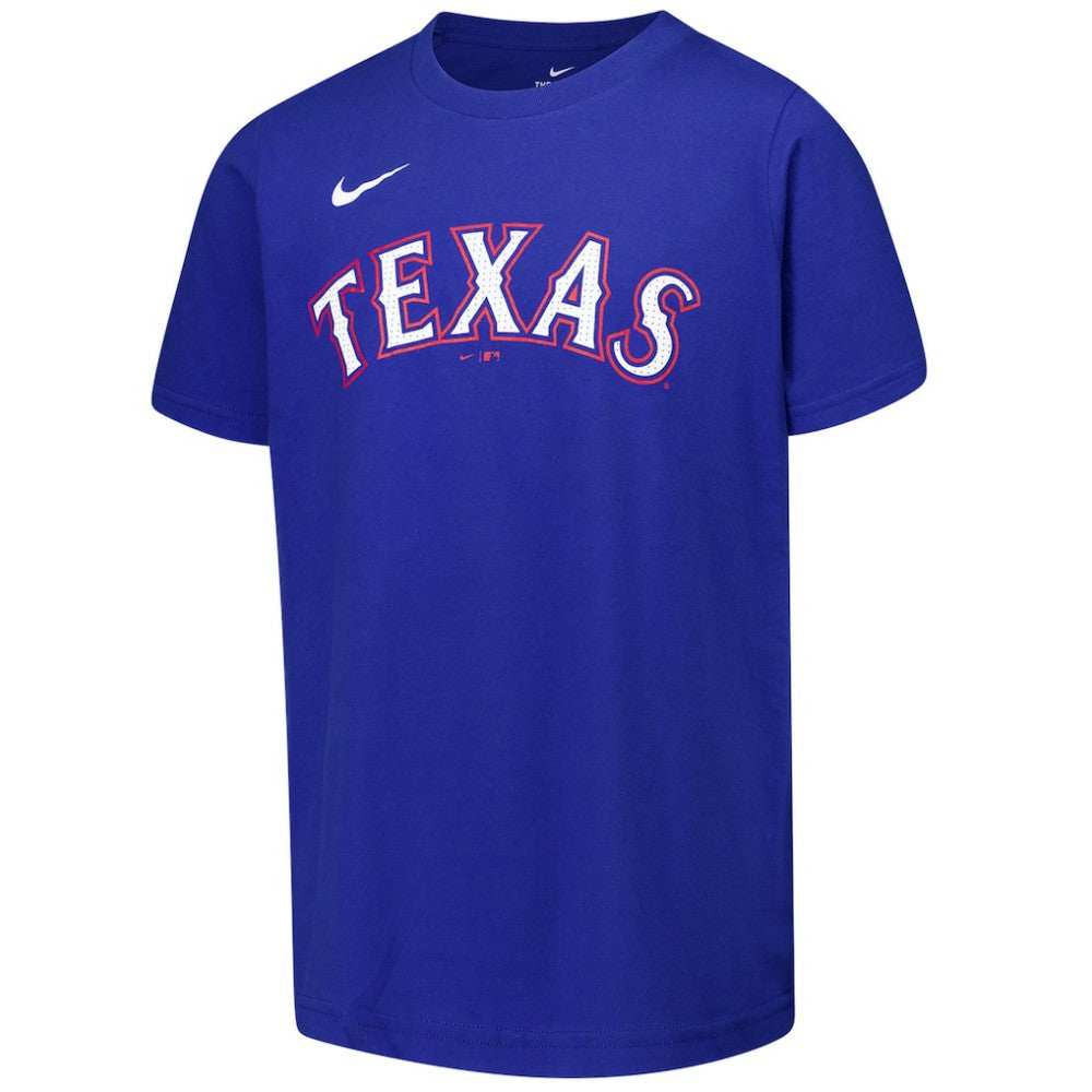 Evan Carter Texas Rangers Youth Name & Number T-Shirt Royal