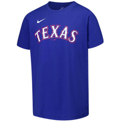 Evan Carter Texas Rangers Youth Name & Number T-Shirt Royal