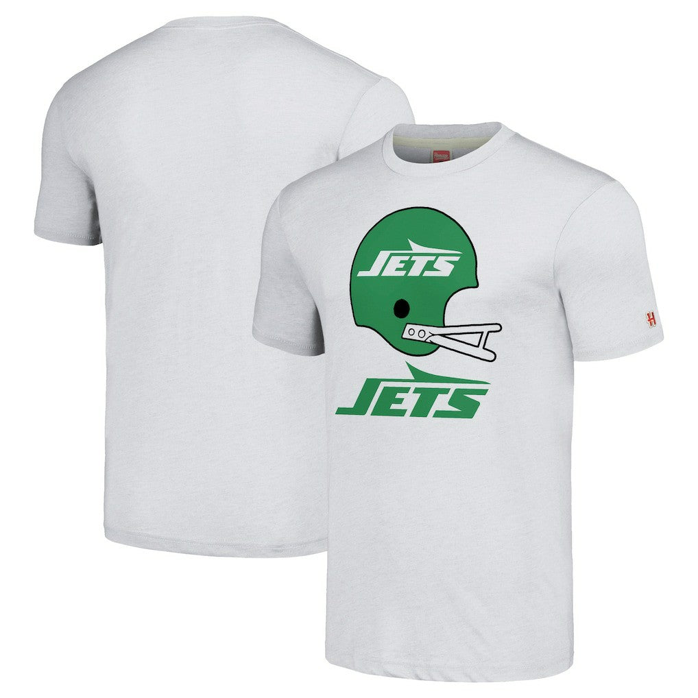 New York Jets Homage Unisex Big Helmet Tri-Blend T-Shirt - White sale