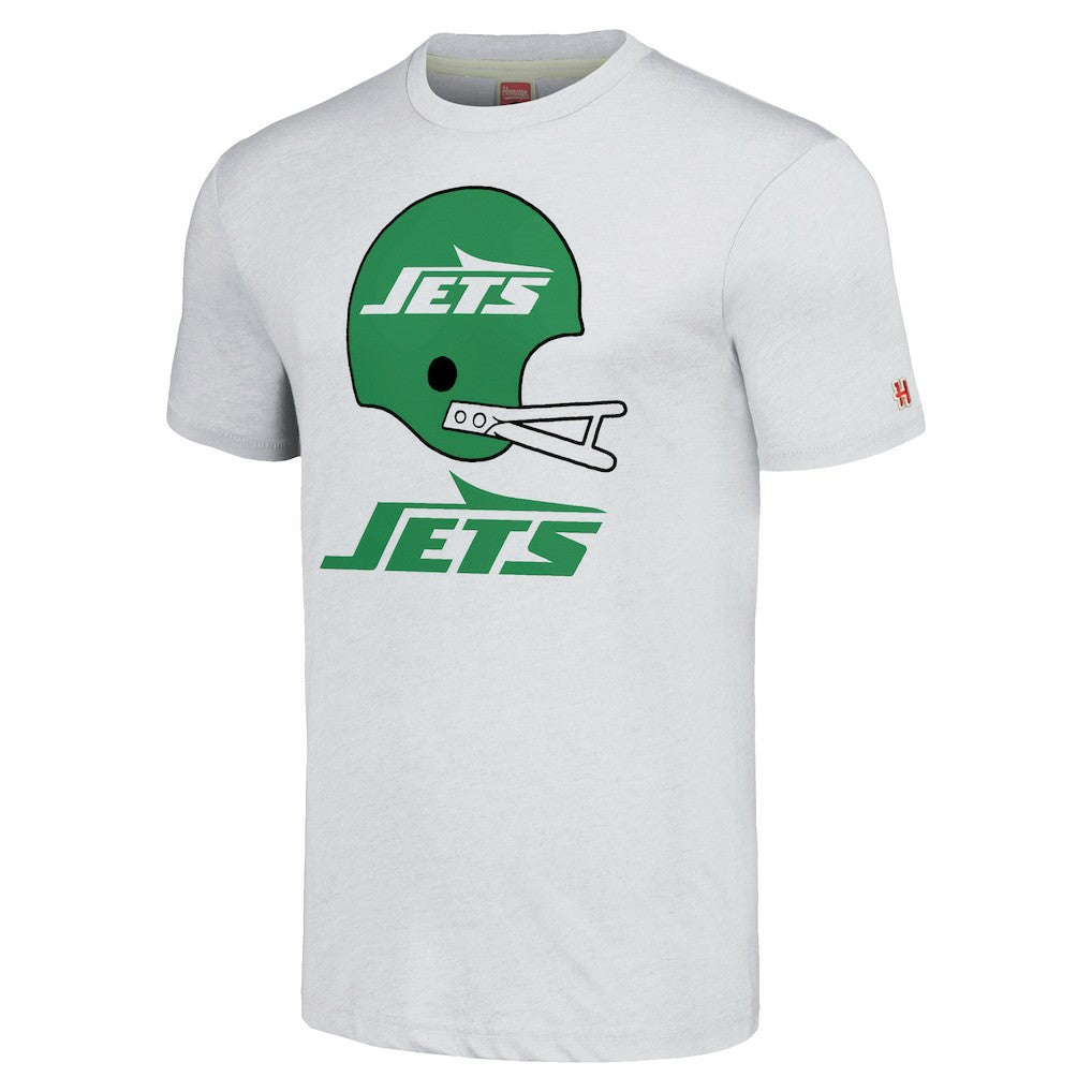 New York Jets Homage Unisex Big Helmet Tri-Blend T-Shirt - White sale