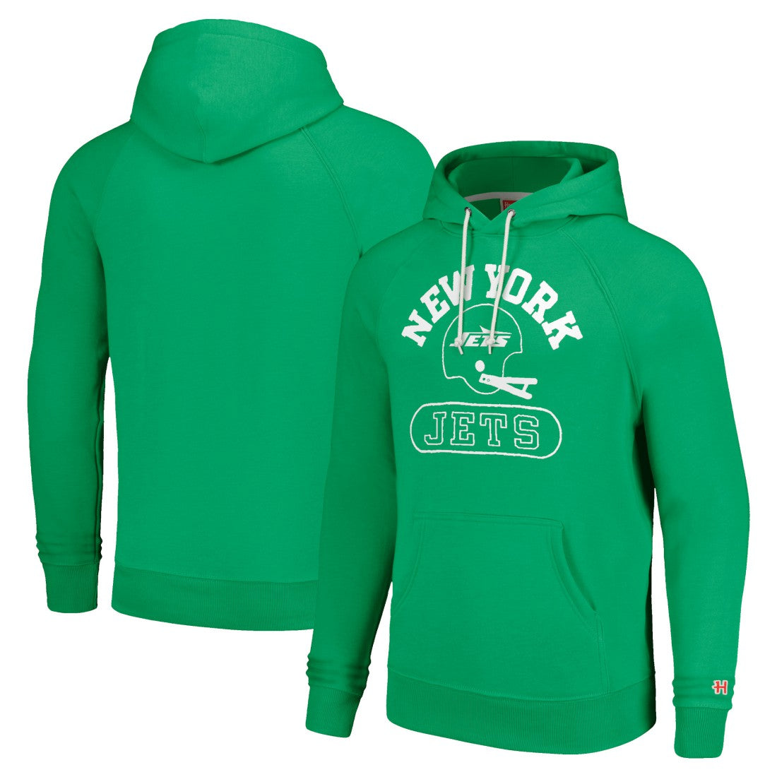 New York Jets Homage Unisex Helmet Tri-Blend Pullover Hoodie - Green on sale