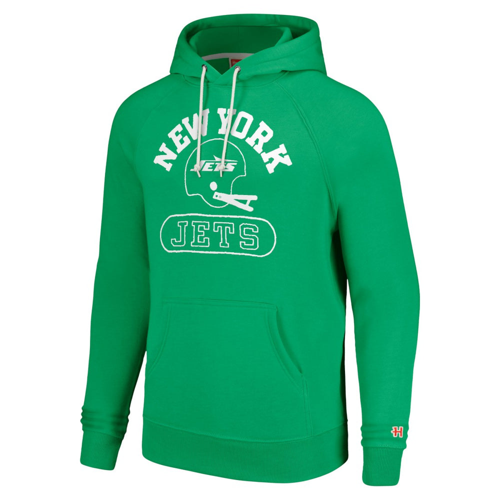New York Jets Homage Unisex Helmet Tri-Blend Pullover Hoodie - Green on sale