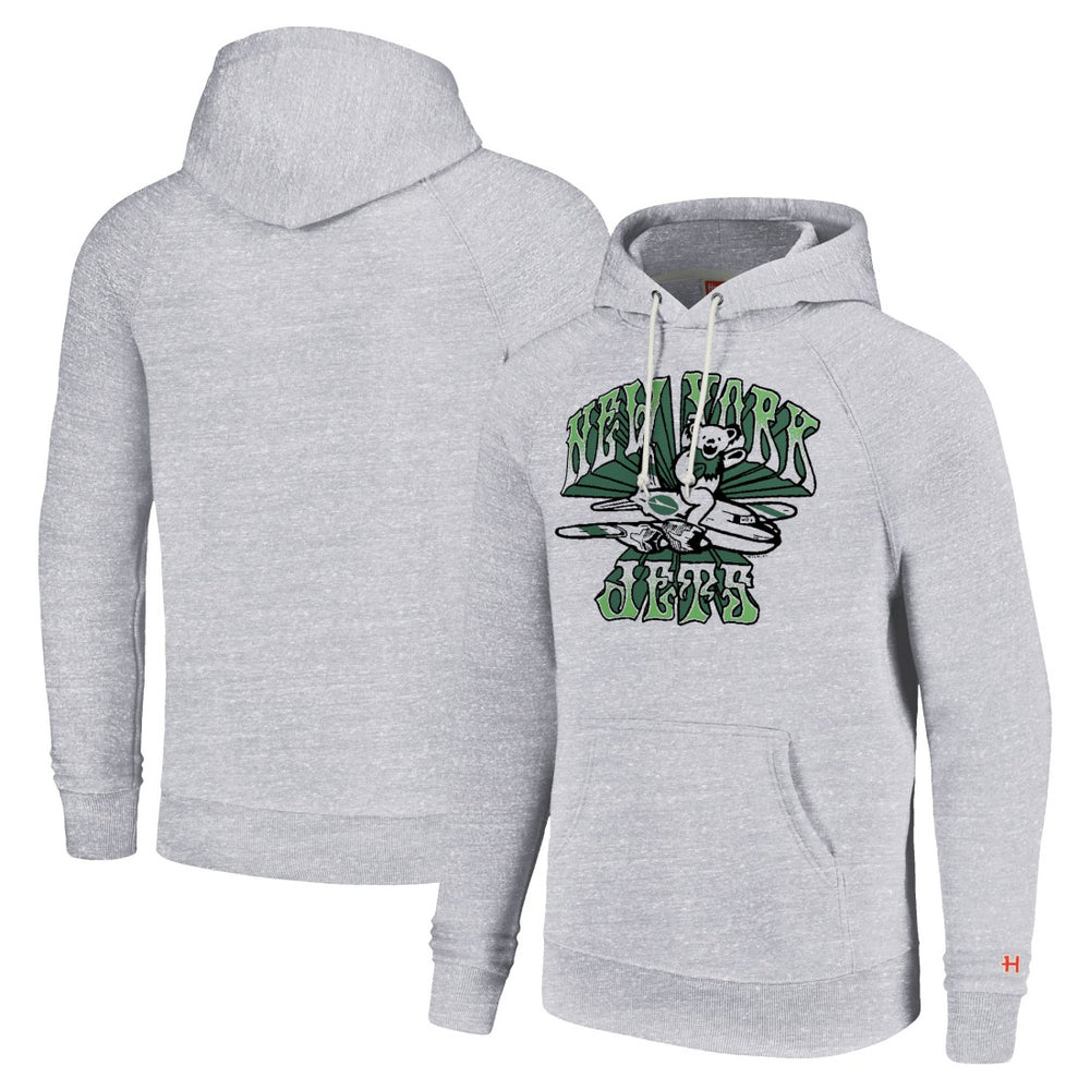 New York Jets Homage Unisex Grateful Dead Tri-Blend Pullover Hoodie - White discount