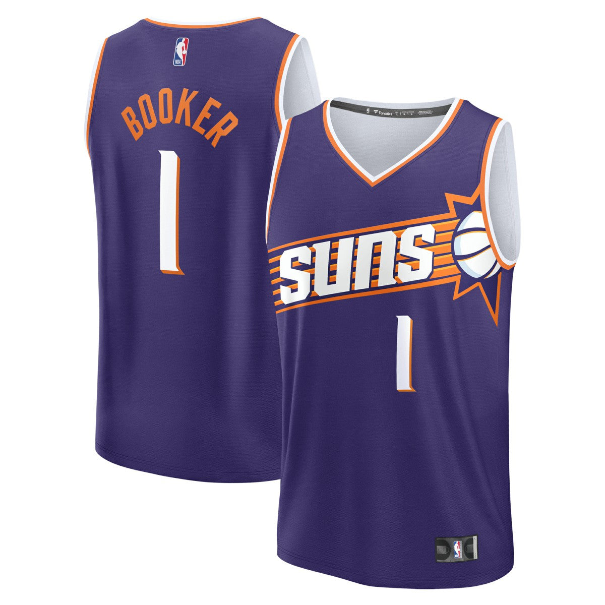 Devin Booker Phoenix Suns Fast Break Replica Player Jersey - Icon Edition - Purple for sale