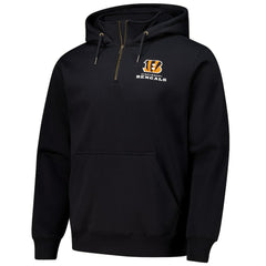 Cincinnati Bengals Dunbrooke Unisex Defender Quarter-Zip Hoodie - Black discount