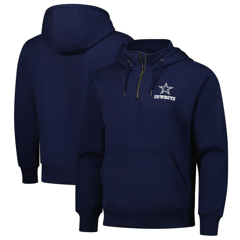 Dallas Cowboys Dunbrooke Unisex Defender Quarter-Zip Hoodie - Navy on sale
