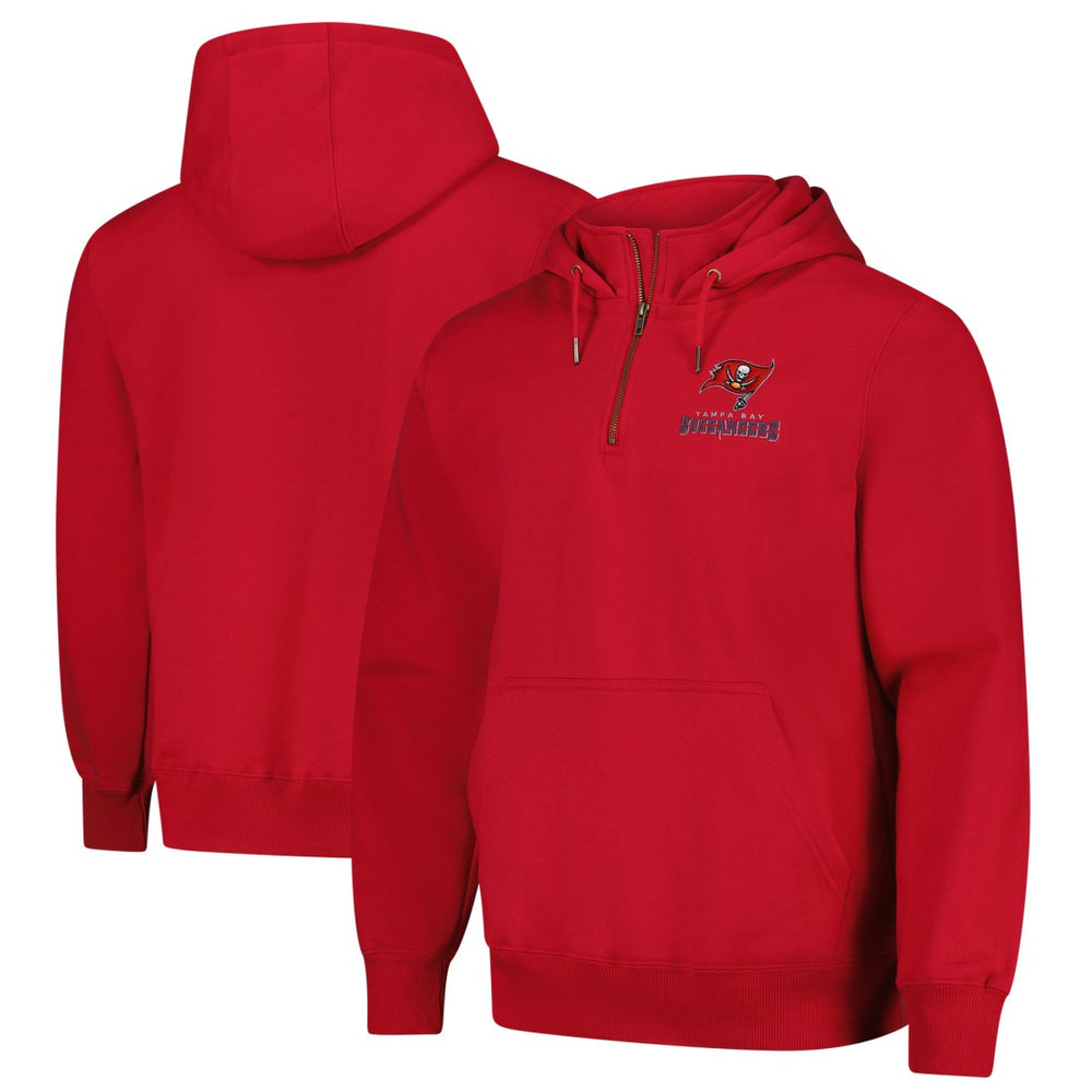 Tampa Bay Buccaneers Dunbrooke Unisex Defender Quarter-Zip Hoodie - Red for sale