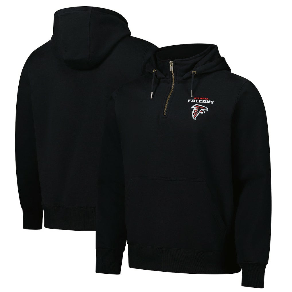 Atlanta Falcons Dunbrooke Unisex Defender Quarter-Zip Hoodie - Black cheap