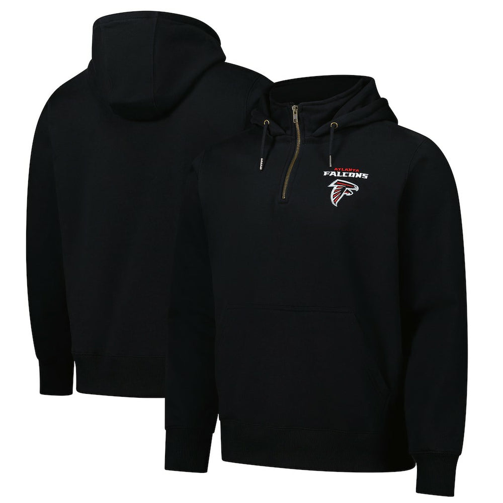 Atlanta Falcons Dunbrooke Unisex Defender Quarter-Zip Hoodie - Black cheap