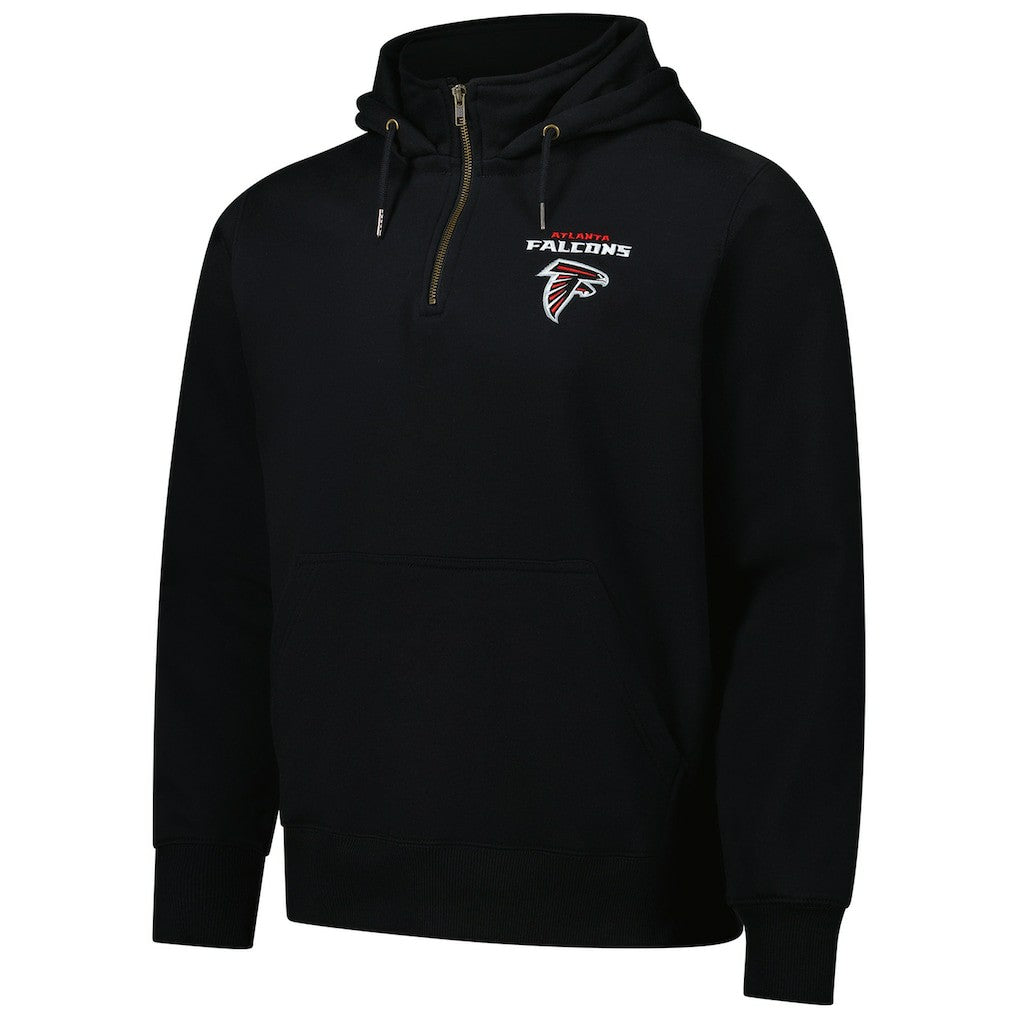 Atlanta Falcons Dunbrooke Unisex Defender Quarter-Zip Hoodie - Black cheap