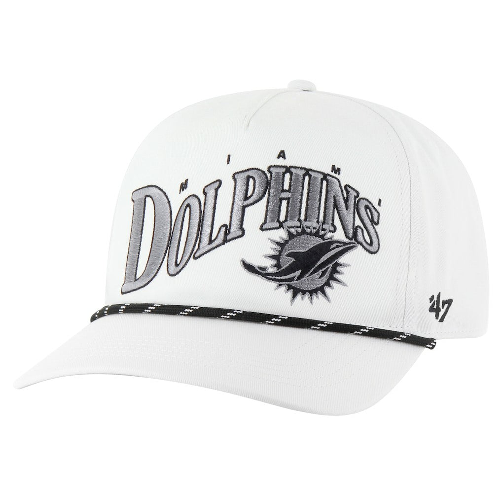 Miami Dolphins '47 Wave Speckle Hitch Rope Adjustable Hat - White discount