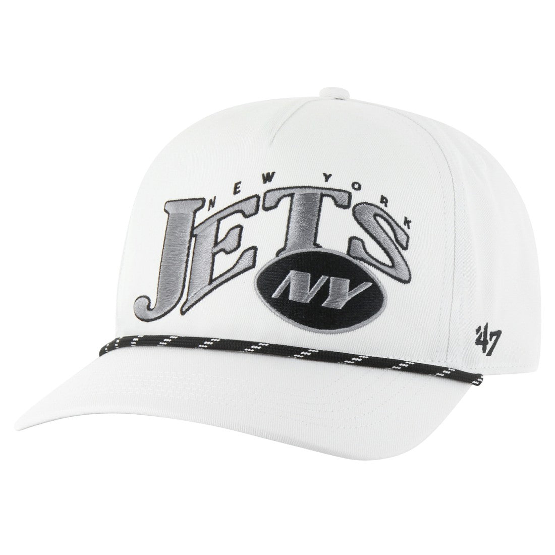 New York Jets '47 Wave Speckle Hitch Rope Adjustable Hat - White cheap