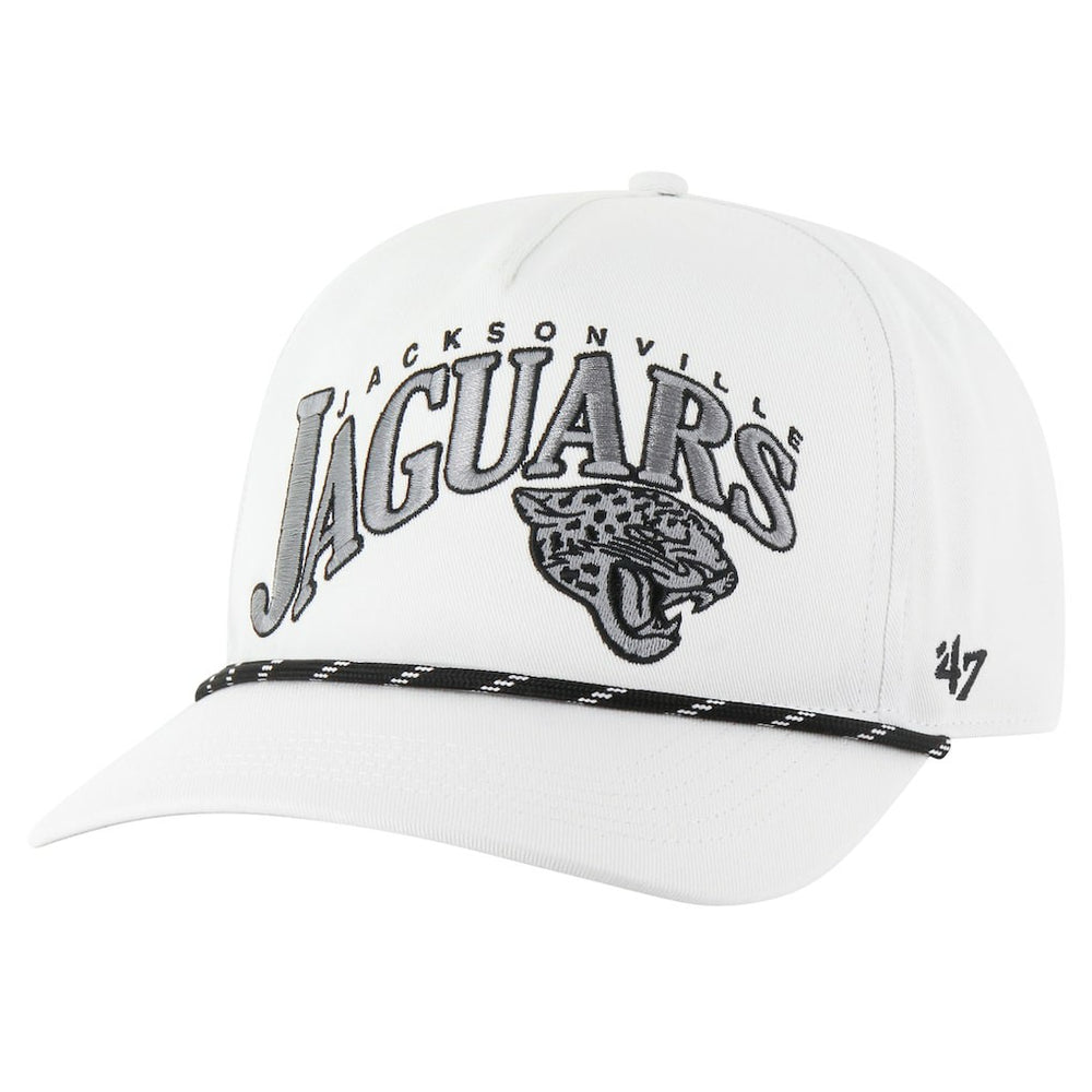 Jacksonville Jaguars '47 Wave Speckle Hitch Rope Adjustable Hat - White discount