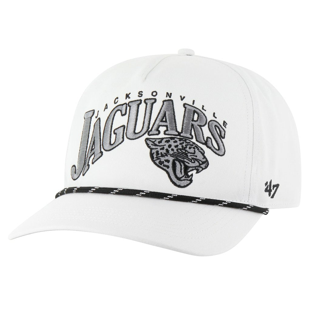 Jacksonville Jaguars '47 Wave Speckle Hitch Rope Adjustable Hat - White discount