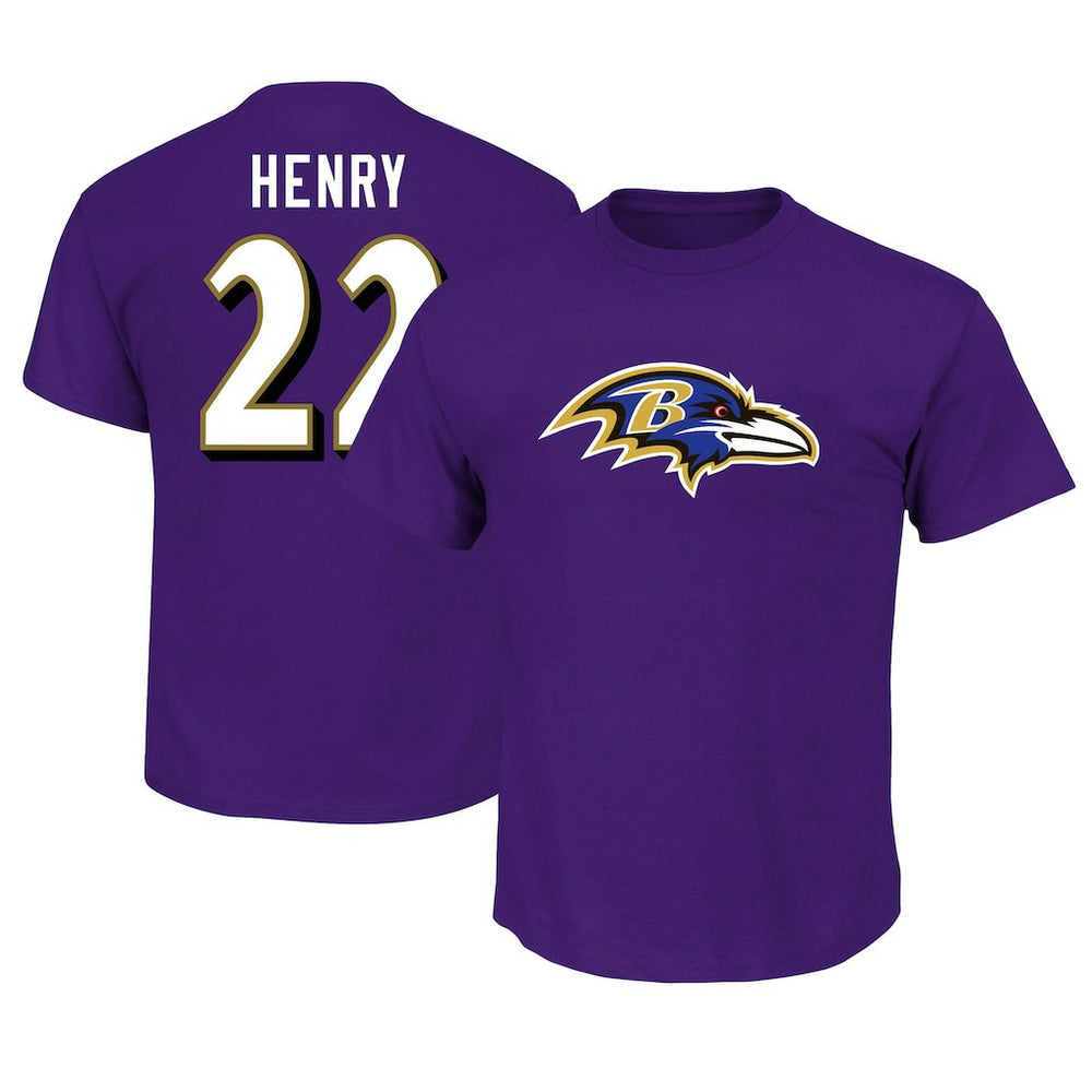 Derrick Henry Baltimore Ravens Big & Tall Player Name & Number T-Shirt - Purple outlet