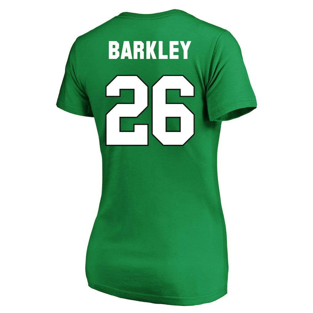 Saquon Barkley Philadelphia Eagles Women's Plus Size Fair Catch Name & Number Scoop Neck T-Shirt - Kelly Green outlet
