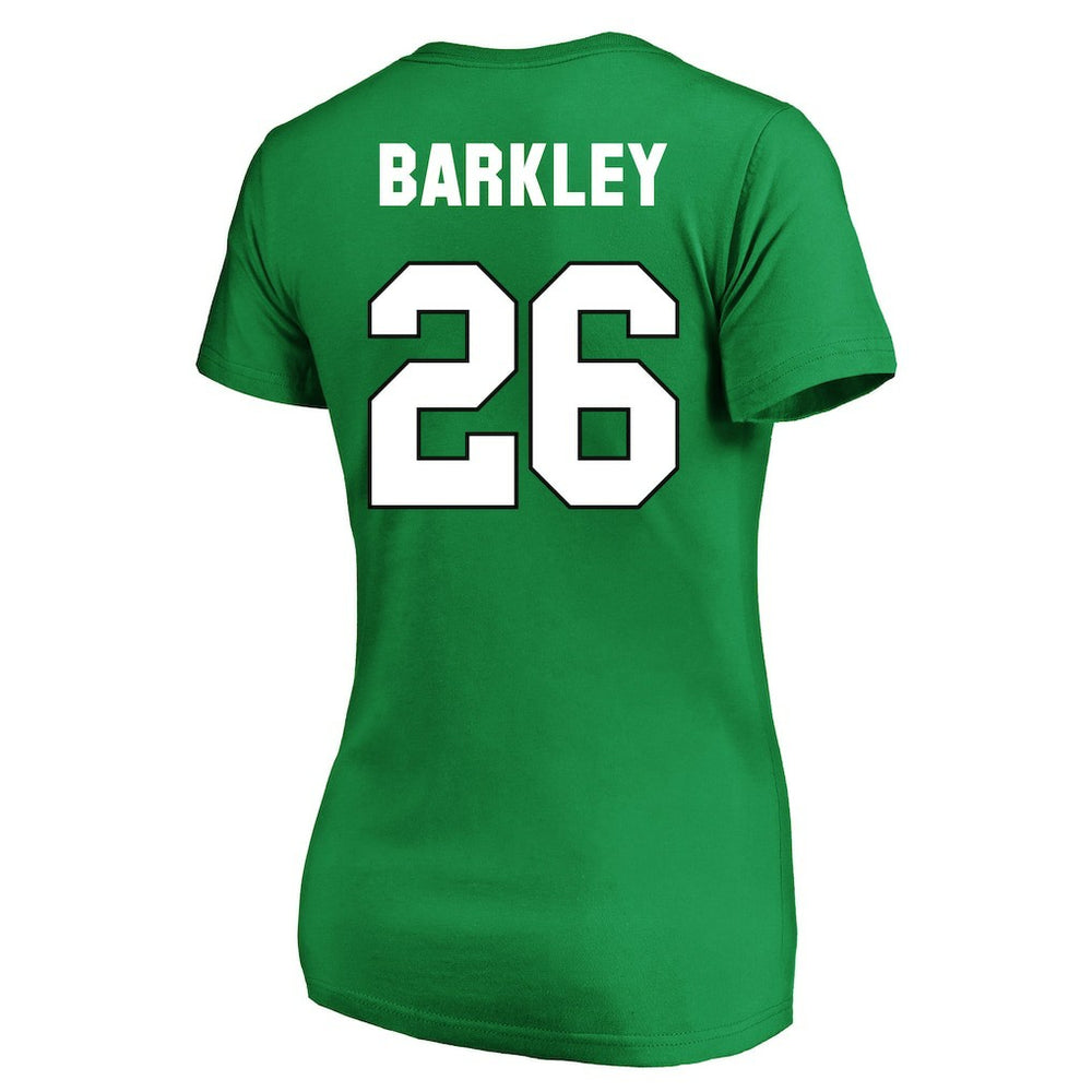 Saquon Barkley Philadelphia Eagles Women's Plus Size Fair Catch Name & Number Scoop Neck T-Shirt - Kelly Green outlet