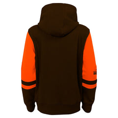 Cleveland Browns Youth Stadium Color-Block Full-Zip Hoodie - Brown discount