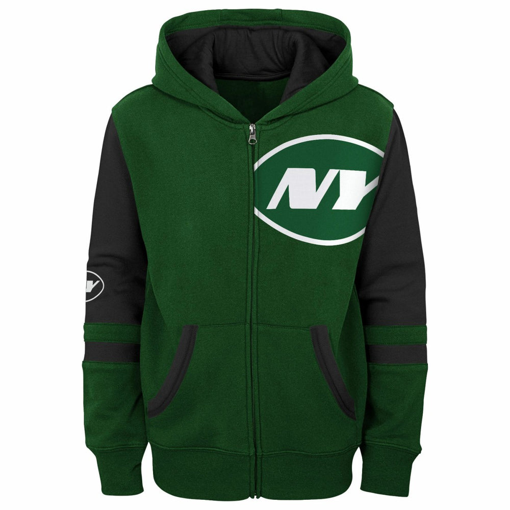 New York Jets Youth Stadium Color-Block Full-Zip Hoodie - Green online