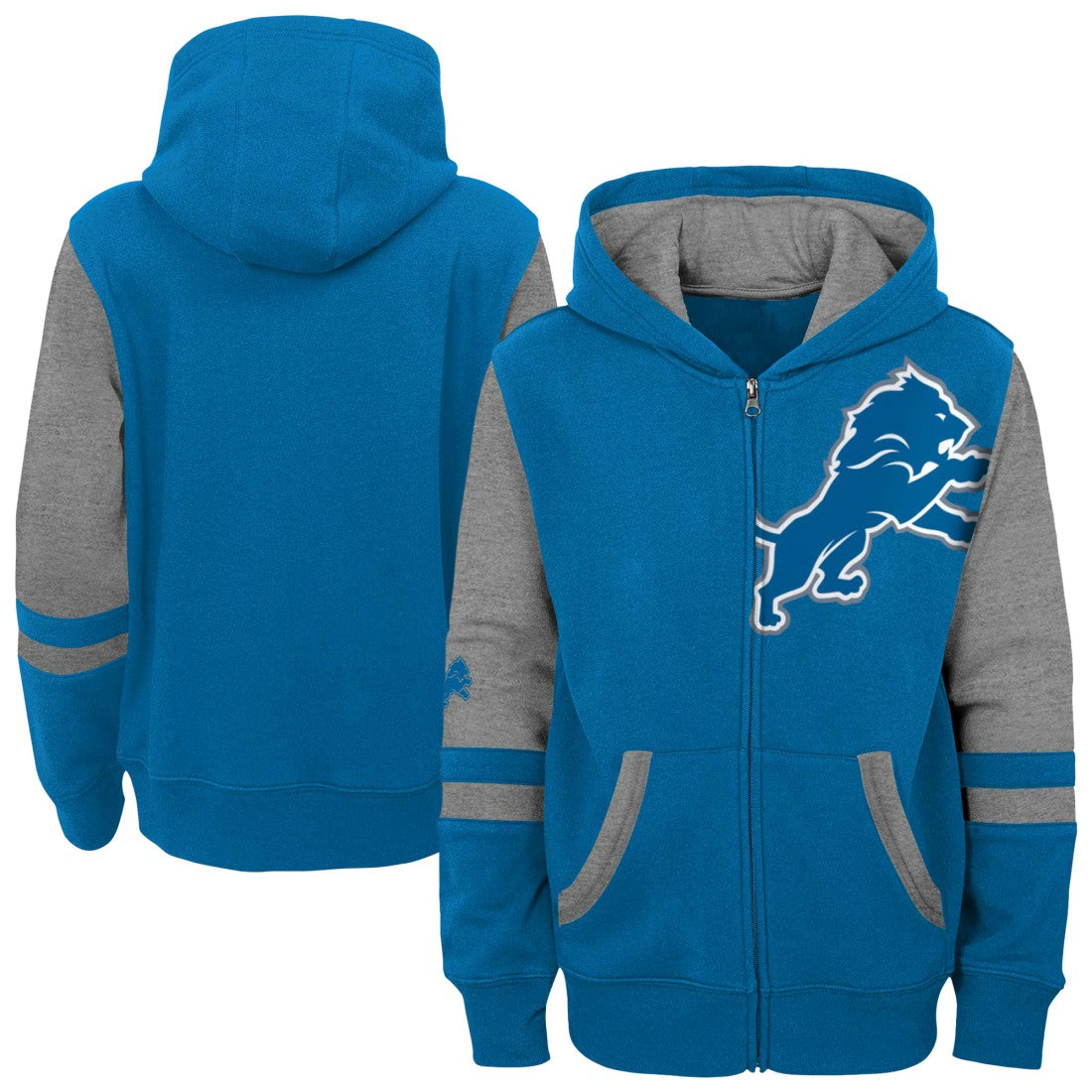 Detroit Lions Preschool Stadium Color Block Full-Zip Hoodie - Blue on sale
