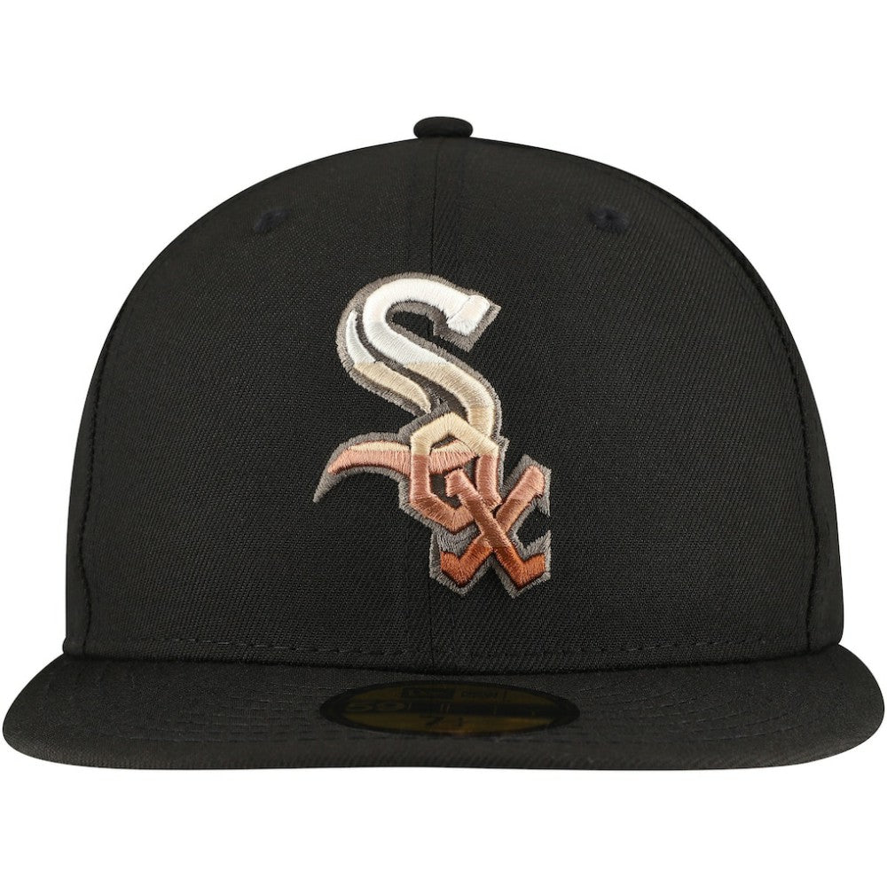 Chicago White Sox Dune Gradient Side Patch 59FIFTY Fitted Hat Black