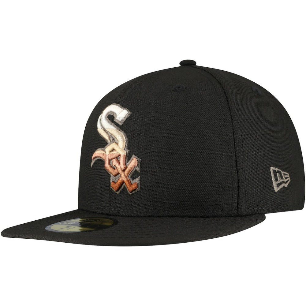 Chicago White Sox Dune Gradient Side Patch 59FIFTY Fitted Hat Black
