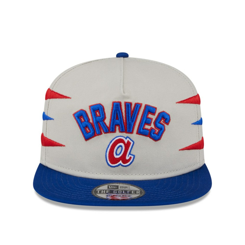 Atlanta Braves Iron Golfer Snapback Hat Cream