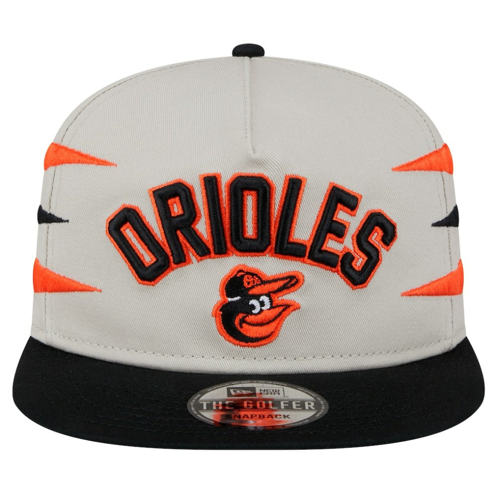Baltimore Orioles Iron Golfer Snapback Hat Cream