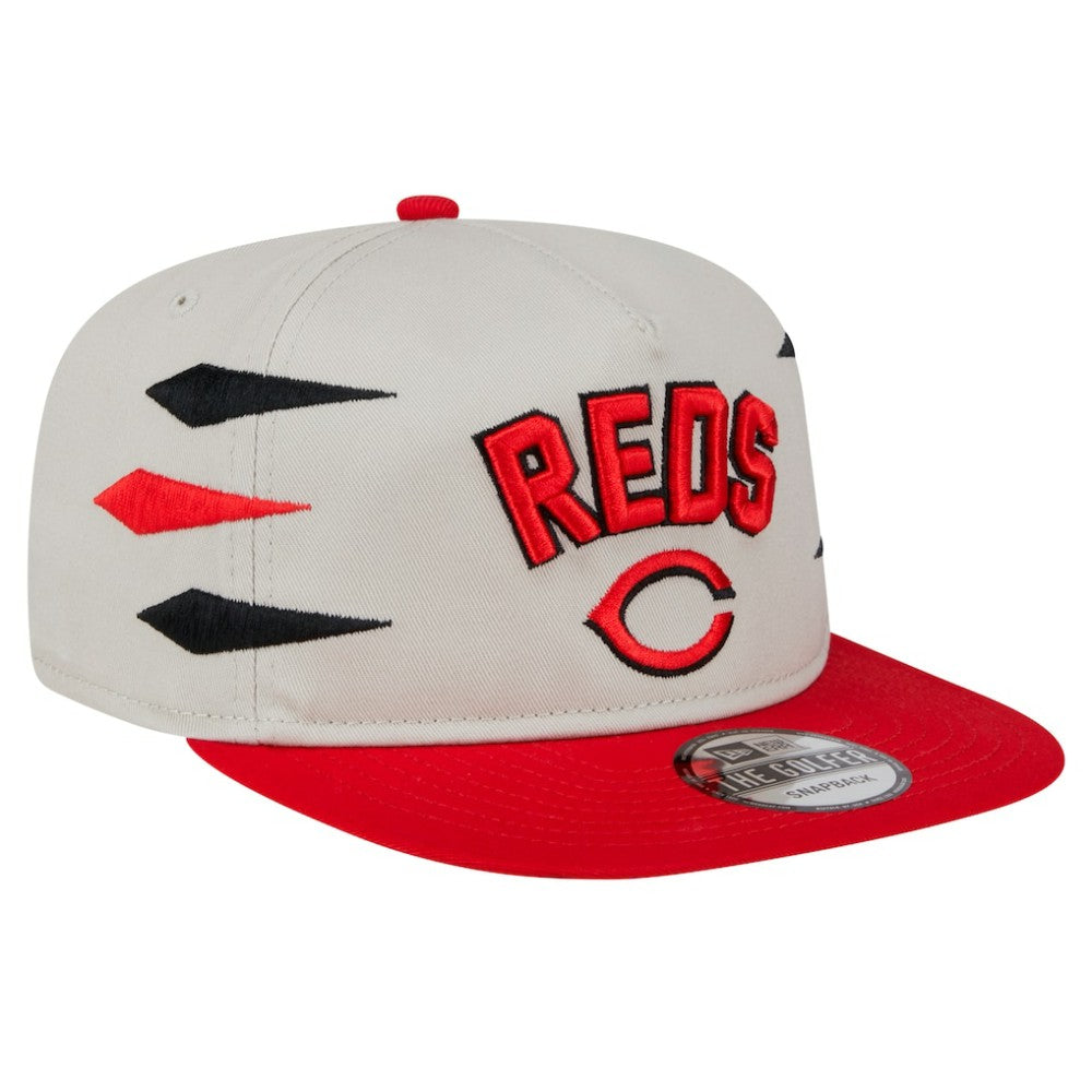 Cincinnati Reds Iron Golfer Snapback Hat Cream