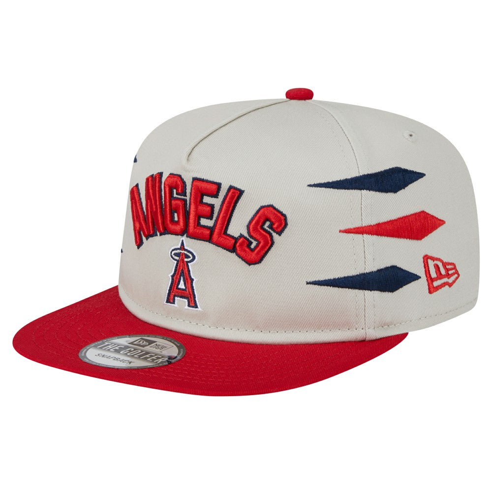 Los Angeles Angels Iron Golfer Snapback Hat Cream