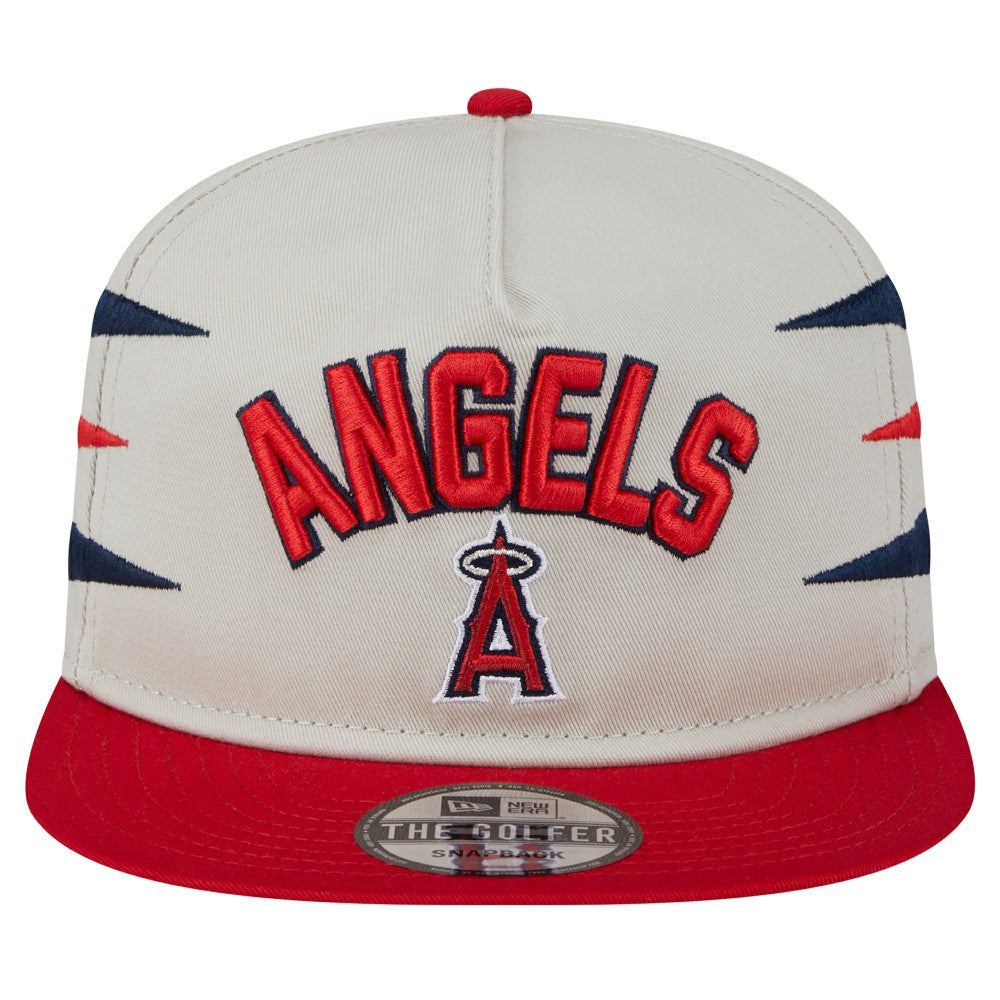 Los Angeles Angels Iron Golfer Snapback Hat Cream