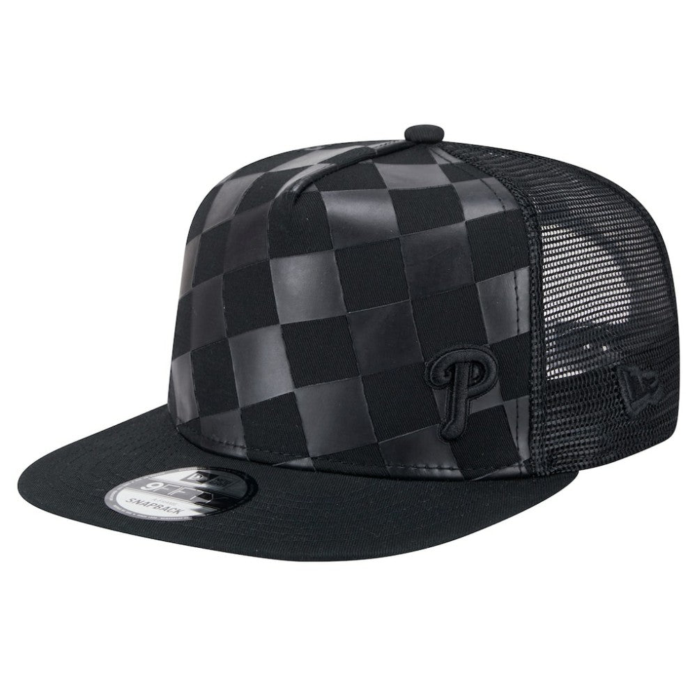 Philadelphia Phillies Score Check 9FIFTY A-Frame Trucker Snapback Hat Black
