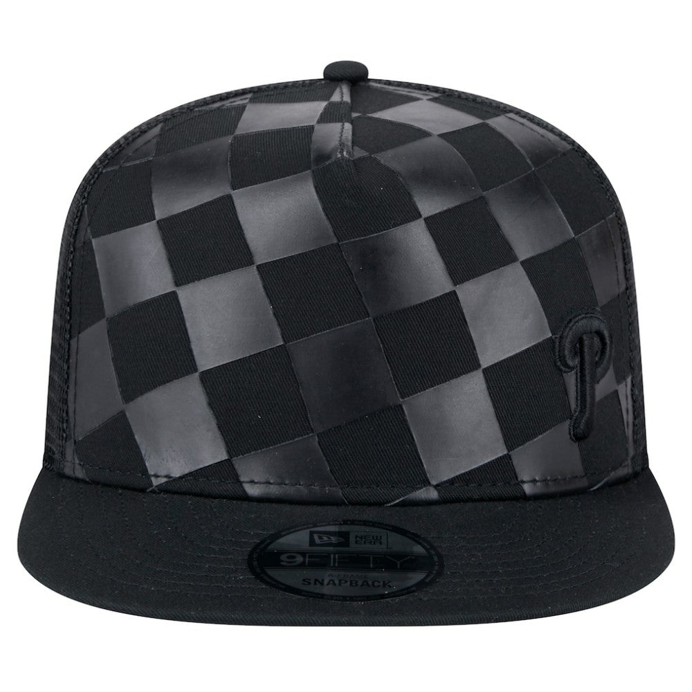 Philadelphia Phillies Score Check 9FIFTY A-Frame Trucker Snapback Hat Black