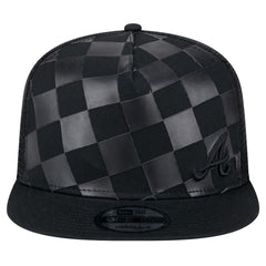 Atlanta Braves Score Check A-Frame Trucker 9FIFTY Snapback Hat Black