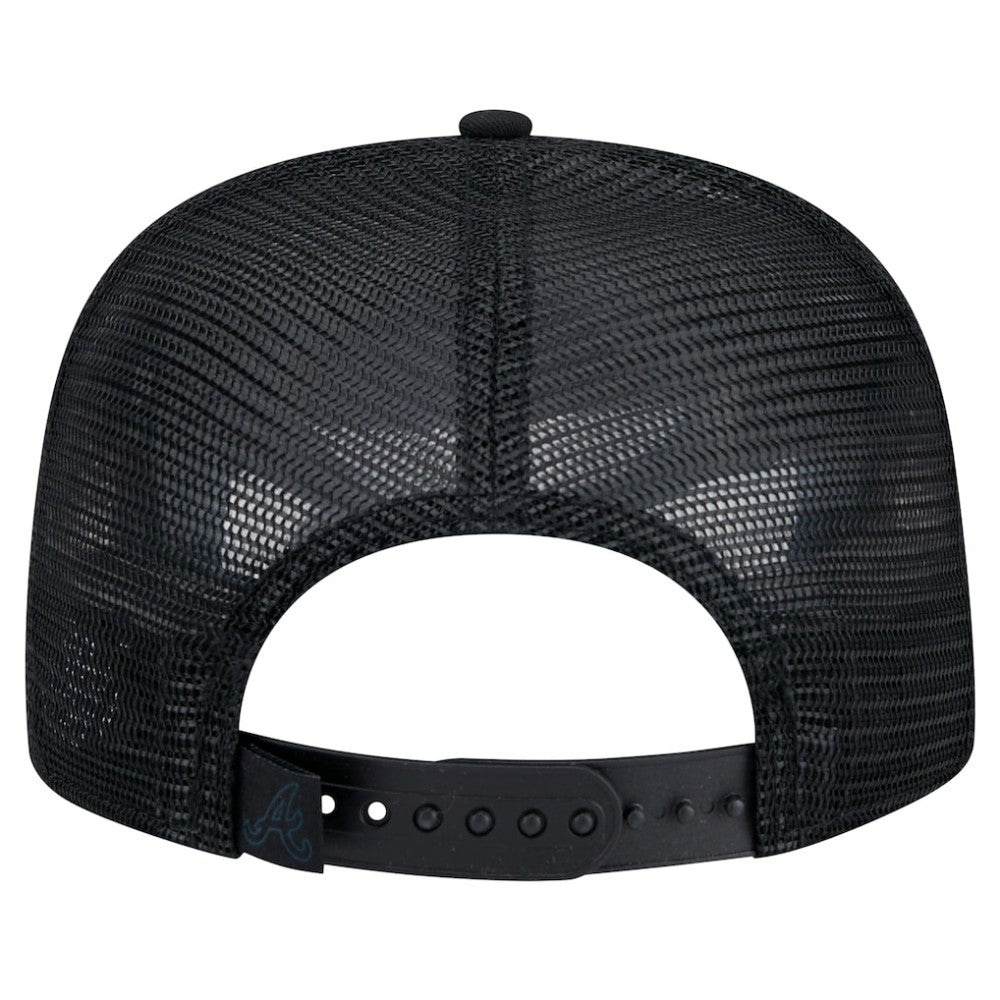 Atlanta Braves Score Check A-Frame Trucker 9FIFTY Snapback Hat Black