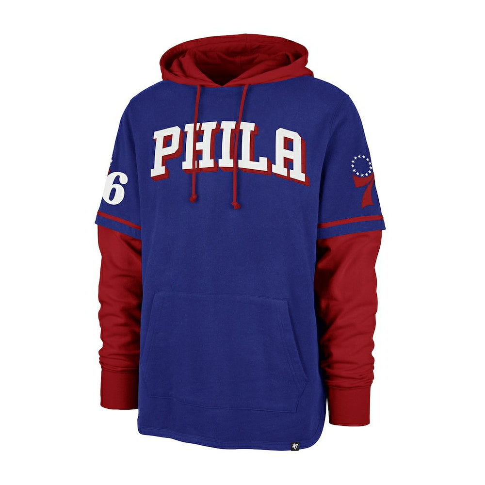 Philadelphia 76ers '47 Trifecta Shortstop Pullover Hoodie - Royal cheap