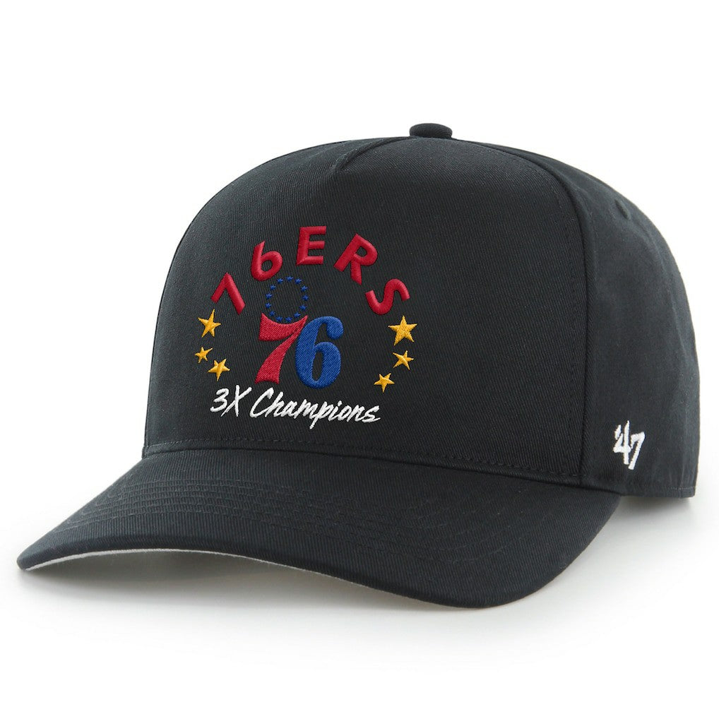 Philadelphia 76ers '47 Champs Global Star Hitch Adjustable Hat - Black sale