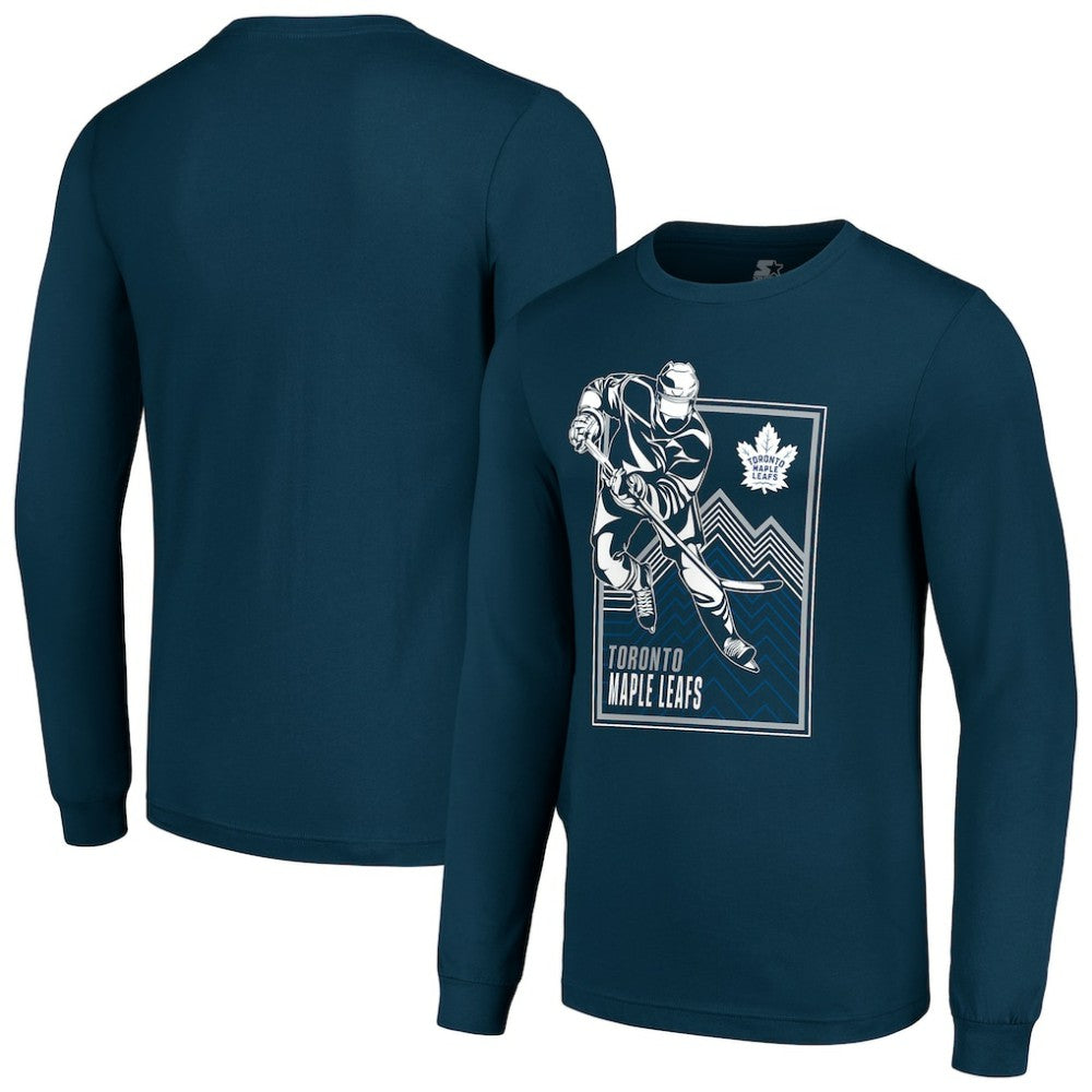 Toronto Maple Leafs Starter Player Grid Long Sleeve T-Shirt - Blue T-shirts