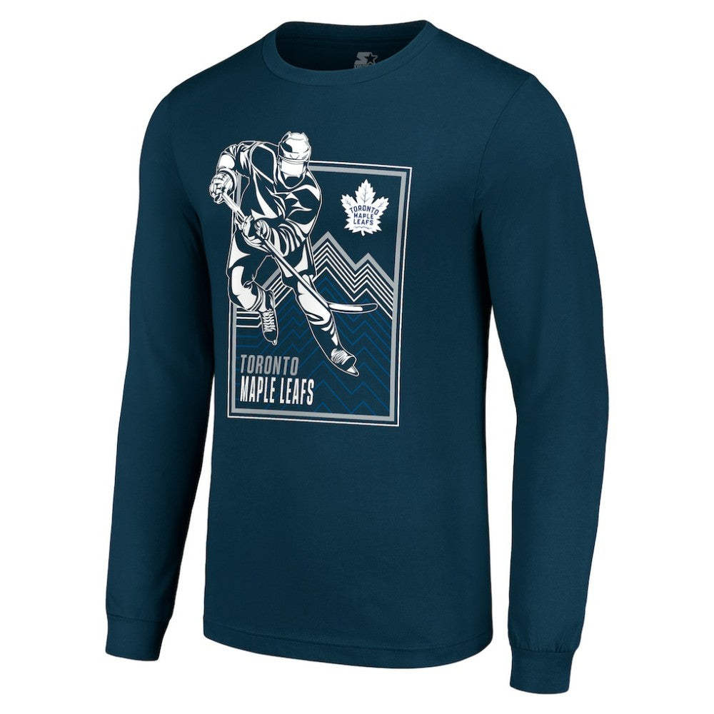 Toronto Maple Leafs Starter Player Grid Long Sleeve T-Shirt - Blue T-shirts