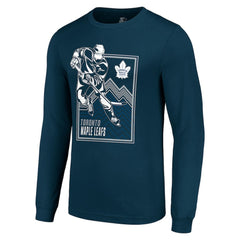 Toronto Maple Leafs Starter Player Grid Long Sleeve T-Shirt - Blue T-shirts