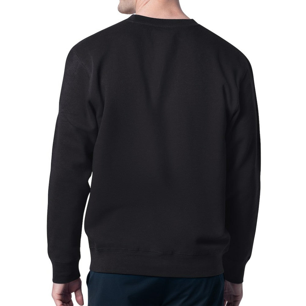 Anaheim Ducks Starter Player Grid Fleece Pullover Sweatshirt - Black Sweatshirts
