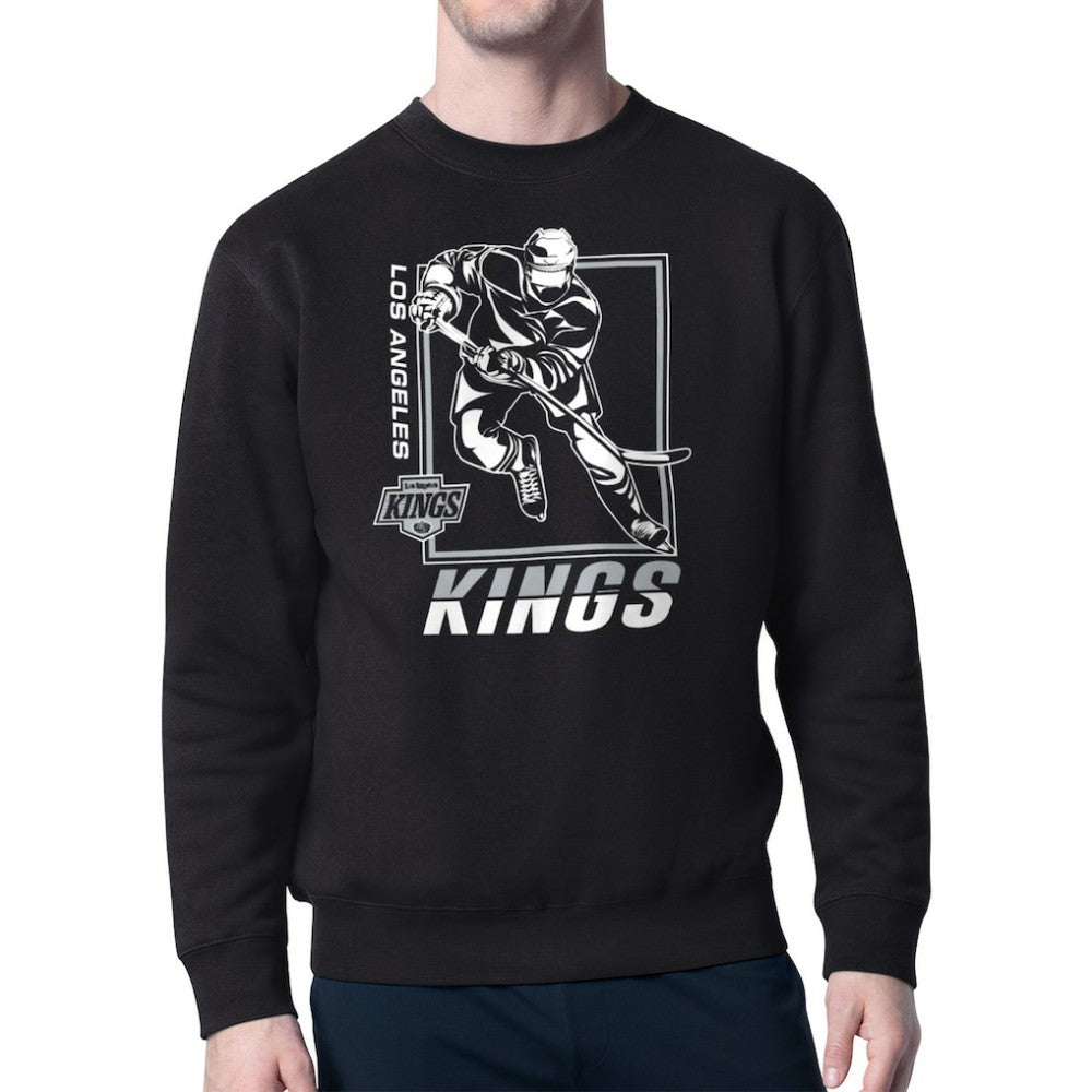Los Angeles Kings Starter Player Grid Fleece Pullover Sweatshirt - Black Sweatshirts